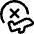 Flight Airplane Declined Xmark Circle Icon from Core Line Set