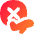 Flight Airplane Declined Xmark Circle Icon from Flex Gradient Set