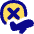 Flight Airplane Declined Xmark Circle Icon from Flex Pop Set