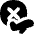 Flight Airplane Declined Xmark Circle Icon from Flex Solid Set