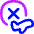Flight Airplane Declined Xmark Circle Icon from Flex Neon Set