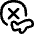 Flight Airplane Declined Xmark Circle Icon from Flex Line Set