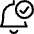 Alarm Bell Check Icon from Ultimate Regular Set