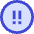 Alert Circle Priority Medium Icon from Sharp Duo Set