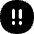 Alert Circle Priority Medium Icon from Flex Solid Set