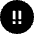 Alert Circle Priority Medium Icon from Sharp Solid Set