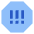 Alert Octagon Priority High Icon from Sharp Flat Set