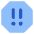 Alert Octagon Priority Medium Icon from Core Flat Set