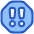Alert Octagon Priority Medium Icon from Plump Duo Set