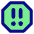 Alert Octagon Priority Medium Icon from Core Pop Set