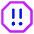 Alert Octagon Priority Medium Icon from Core Neon Set
