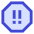 Alert Octagon Priority Medium Icon from Sharp Duo Set