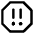 Alert Octagon Priority Medium Icon from Core Line Set