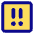 Alert Square Priority Medium Icon from Core Pop Set
