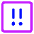 Alert Square Priority Medium Icon from Core Neon Set