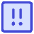 Alert Square Priority Medium Icon from Core Duo Set