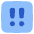Alert Square Priority Medium Icon from Plump Flat Set