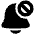 Block Bell Notification Icon from Plump Solid Set