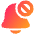 Block Bell Notification Icon from Plump Gradient Set