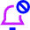 Block Bell Notification Icon from Sharp Neon Set