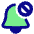 Block Bell Notification Icon from Plump Pop Set