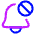 Block Bell Notification Icon from Plump Neon Set