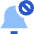 Block Bell Notification Icon from Sharp Flat Set