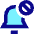 Block Bell Notification Icon from Sharp Pop Set