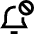 Block Bell Notification Icon from Sharp Line Set