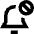 Block Bell Notification Icon from Sharp Remix Set