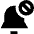 Block Bell Notification Icon from Sharp Solid Set