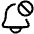 Block Bell Notification Icon from Plump Line Set