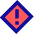 Warning Diamond Icon from Sharp Pop Set