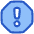 Warning Octagon Icon from Plump Duo Set