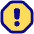 Warning Octagon Icon from Plump Pop Set