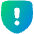 Warning Shield Icon from Plump Gradient Set