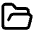 Folder Open Icon from Lucide Line Set