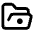 Folder Open Dot Icon from Lucide Line Set