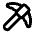 Pickaxe Icon from Lucide Line Set