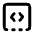 Square Dashed Bottom Code Icon from Lucide Line Set