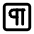 Square Pilcrow Icon from Lucide Line Set