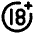 18 Plus Icon from Unicons Line Set