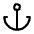 Download free Anchor PNG, SVG vector icon from Mynaui Line set.