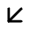 Arrow Down Left Icon from Feather Set