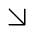 Arrow Down Right Icon from Unicons Thinline Set