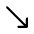 Arrow Long Down Right Icon from Mynaui Line Set | Free Download as SVG Vector and Transparent PNG | Streamline icons