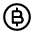 Bitcoin Circle Icon from Mynaui Line Set