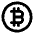 Bitcoin Circle Icon from Unicons Line Set