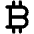 Bitcoin Sign Icon from Unicons Line Set