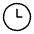 Clock Three Icon from Unicons Thinline Set